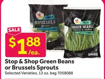 Stop&Shop Stop & Shop Green Beans or Brussels Sprouts offer