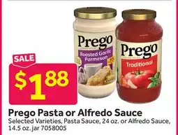 Stop&Shop Prego Pasta or Alfredo Sauce offer