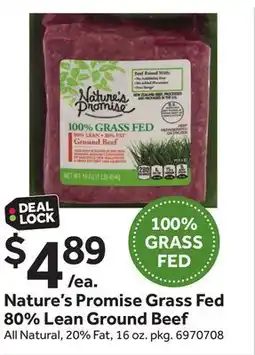 Stop&Shop Nature's Promise Grass Fed 80% Lean Ground Beef offer