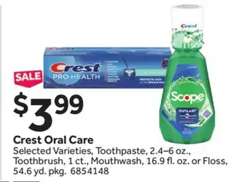 Stop&Shop Crest Oral Care offer