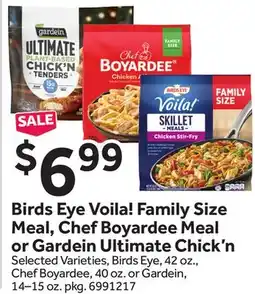 Stop&Shop Birds Eye Voila! Family Size Meal, Chef Boyardee Meal or Gardein Ultimate Chick'n offer