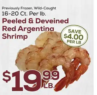 DeCicco & Sons Peeled & Deveined Red Argentina Shrimp offer