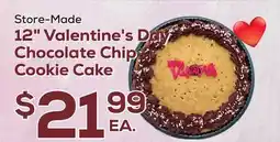 DeCicco & Sons 12 Valentine's Day Chocolate Chip Cookie Cake offer