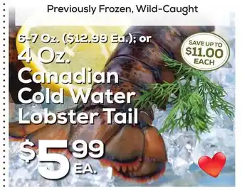 DeCicco & Sons Canadian Cold Water Lobster Tail offer