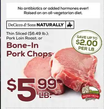 DeCicco & Sons Bone-In Pork Chops offer