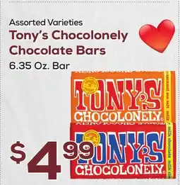 DeCicco & Sons Tony's Chocolonely Chocolate Bars offer