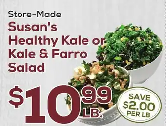 DeCicco & Sons Susan's Healthy Kale or Kale & Farro Salad offer