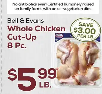 DeCicco & Sons Bell & Evans Whole Chicken Cut-Up 8 Pc offer