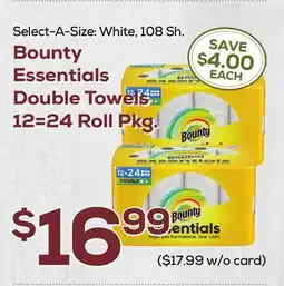 DeCicco & Sons Bounty Essentials Double Towels 12=24 Roll Pkg offer