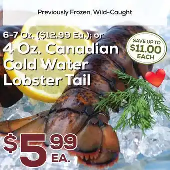 DeCicco & Sons Cold Water Lobster Tail offer