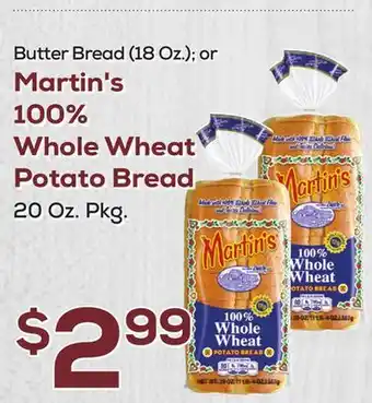 DeCicco & Sons Martin's 100% Whole Wheat Potato Bread offer