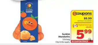 Weis Markets Sunkist Mandarins offer