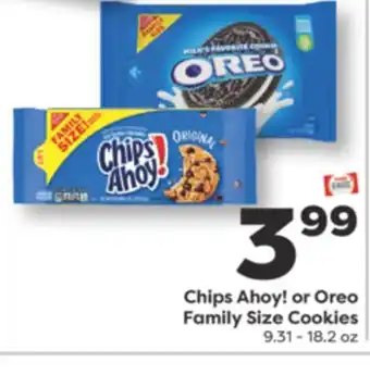 Weis Markets Chips Ahoy! or Oreo Family Size Cookies offer