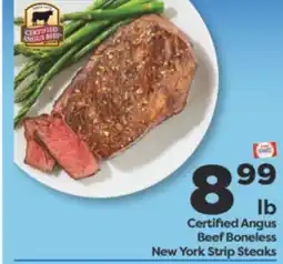 Weis Markets Certified Angus Beef Boneless New York Strip Steaks offer