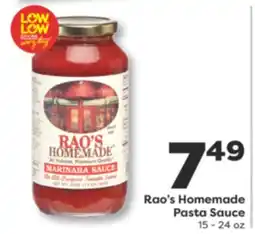 Weis Markets Rao's Homemade Pasta Sauce offer