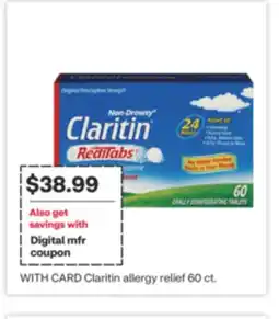 CVS Claritin allergy relief 60 ct offer