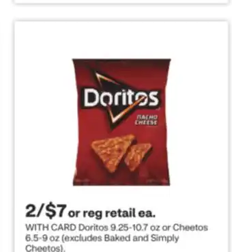 CVS Doritos 9.25-10.7 oz or Cheetos 6.5-9 oz offer