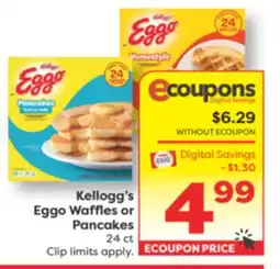 Weis Markets Kellogg's Eggo Waffles or Pancakes offer