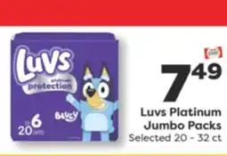 Weis Markets Luvs Platinum Jumbo Packs offer