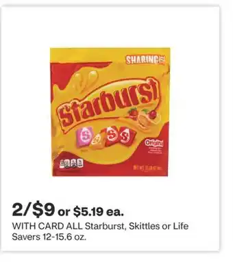 CVS ALL Starburst, Skittles or Life Savers 12-15.6 oz offer