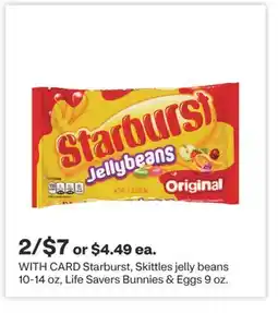 CVS Starburst, Skittles jelly beans 10-14 oz, Life Savers Bunnies & Eggs 9 oz offer