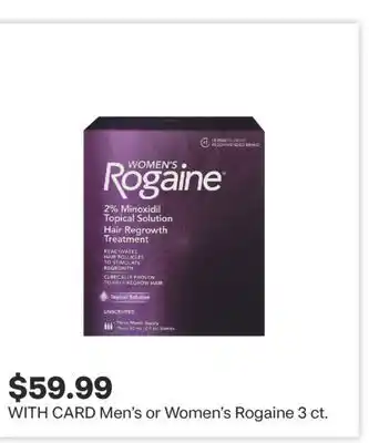 CVS Men's or Women's Rogaine 3 ct offer