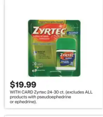 CVS Zyrtec 24-30 ct offer