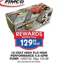 Blain's Farm & Fleet 12-VOLT HIGH FLO HIGH PERFORMANCE 4.5-GPM PUMP offer