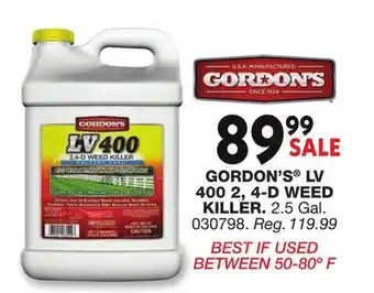 Blain's Farm & Fleet GORDON'S LV 400 2, 4-D WEED KILLER offer