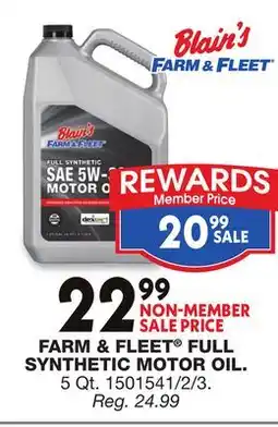 Blain's Farm & Fleet FARM & FLEET FULL SYNTHETIC MOTOR OIL offer