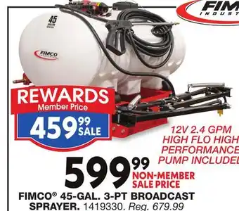 Blain's Farm & Fleet FIMCO 45-GAL. 3-PT BROADCAST SPRAYER offer