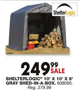 Blain's Farm & Fleet SHELTERLOGIC 10' X 10' X 8' GRAY SHED-IN-A-BOX offer