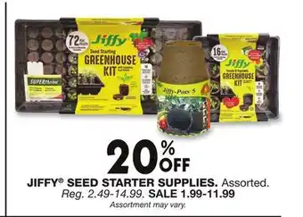 Blain's Farm & Fleet JIFFY SEED STARTER SUPPLIES offer