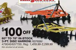 Blain's Farm & Fleet 60 TO 78 IN-STOCK 3-PT. DISC HARROW offer