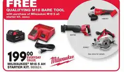 Blain's Farm & Fleet MILWAUKEE M18 5 AH STARTER KIT offer