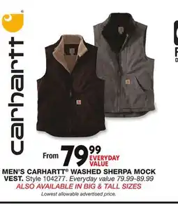 Blain's Farm & Fleet MEN'S CARHARTT WASHED SHERPA MOCK VEST offer