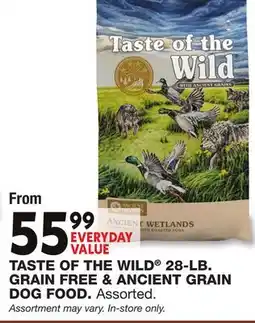 Blain's Farm & Fleet TASTE OF THE WILD 28-LB. GRAIN FREE & ANCIENT GRAIN DOG FOOD offer