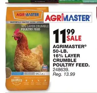 Blain's Farm & Fleet AGRIMASTER 50-LB. 16% LAYER CRUMBLE POULTRY FEED offer