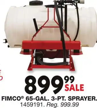 Blain's Farm & Fleet FIMCO 65-GAL. 3-PT. SPRAYER offer