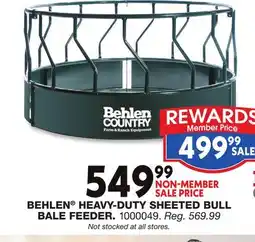 Blain's Farm & Fleet BEHLEN HEAVY-DUTY SHEETED BULL BALE FEEDER offer