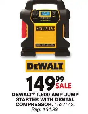 Blain's Farm & Fleet DEWALT 1,600 AMP JUMP STARTER WITH DIGITAL COMPRESSOR offer