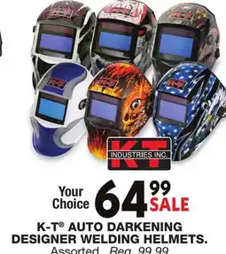 Blain's Farm & Fleet K-T AUTO DARKENING DESIGNER WELDING HELMETS offer