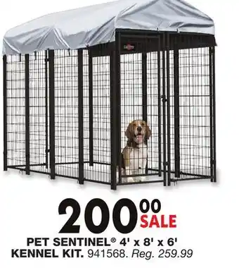 Blain's Farm & Fleet PET SENTINEL 4' x 8' x 6' KENNEL KIT offer