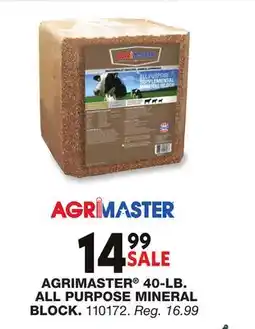 Blain's Farm & Fleet AGRIMASTER 40-LB. ALL PURPOSE MINERAL BLOCK offer