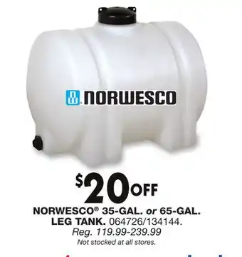 Blain's Farm & Fleet NORWESCO 35-GAL. or 65-GAL. LEG TANK offer