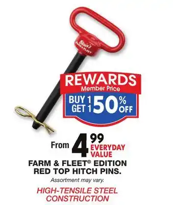 Blain's Farm & Fleet FARM & FLEET EDITION RED TOP HITCH PINS offer