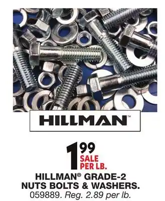 Blain's Farm & Fleet HILLMAN GRADE-2 NUTS BOLTS & WASHERS offer