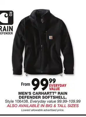 Blain's Farm & Fleet MEN'S CARHARTT RAIN DEFENDER SOFTSHELL offer