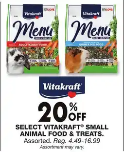 Blain's Farm & Fleet SELECT VITAKRAFT SMALL ANIMAL FOOD & TREATS offer