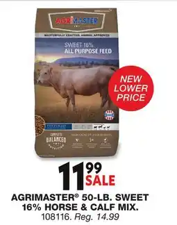 Blain's Farm & Fleet AGRIMASTER 50-LB. SWEET 16% HORSE & CALF MIX offer